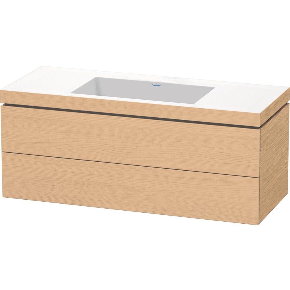 L-Cube 47 1/4'' Wall Mount Two Drawer c-bonded Single Vanity in Natural Oak, Incl-related