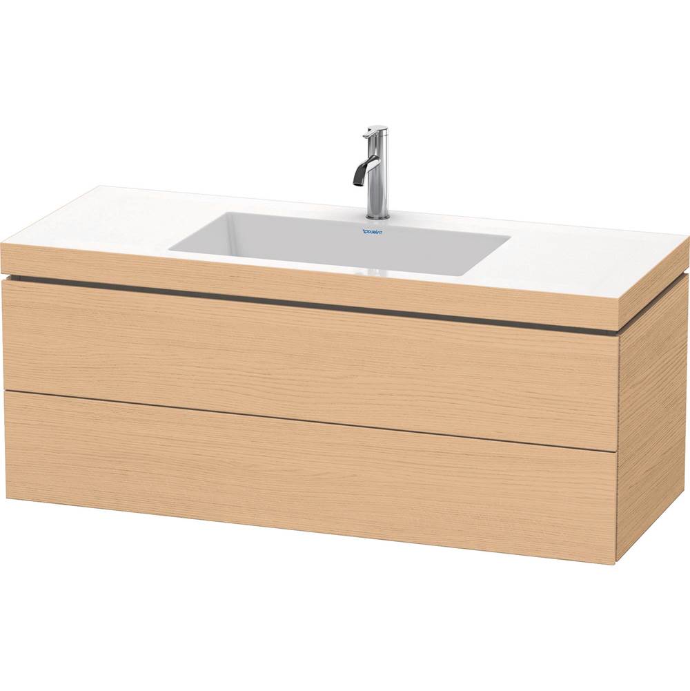 L-Cube 47 1/4'' Wall Mount Two Drawer c-bonded Single Vanity in Natural Oak, Incl-shop