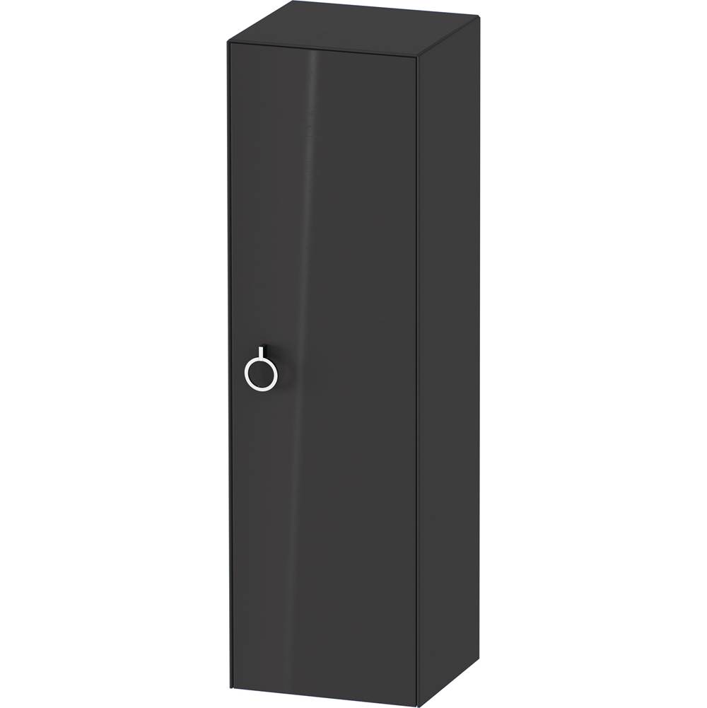 White Tulip 15 3/4'' x 52'' Wall Mount Linen Cabinet in High Gloss Graphite-shop