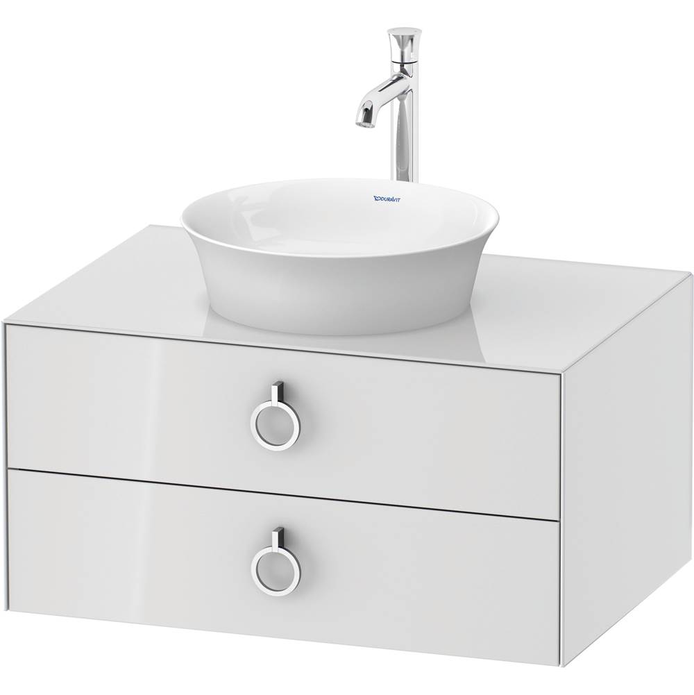 White Tulip 31 1/2'' Wall Mount Two Drawer Single Vanity Cabinet in High Gloss Wh-related