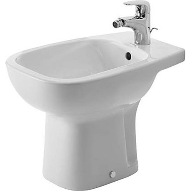 D-Code Single Hole Horizontal Spray Floorstanding Bidet in White-shop