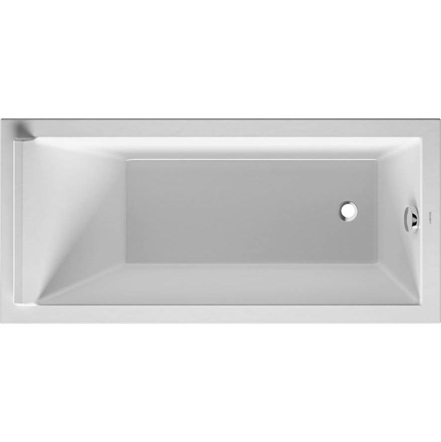 Starck 59'' x 27 1/2'' Rectangular Drop In Bathtub in White Acrylic with Reversib-shop