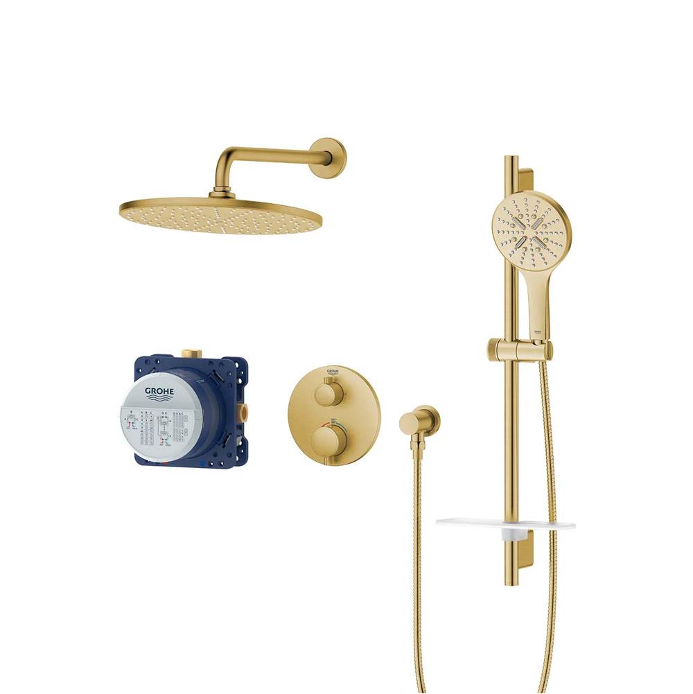 Rainshower GrohTherm 2-Handle Thermostatic Dual Function Shower Kit-shop