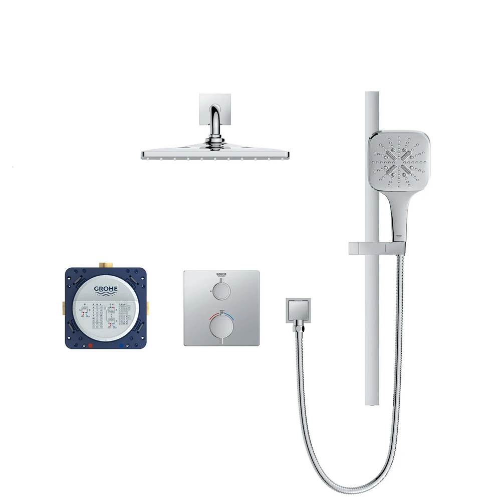 Rainshower GrohTherm 2-Handle Thermostatic Dual Function Shower Kit-related