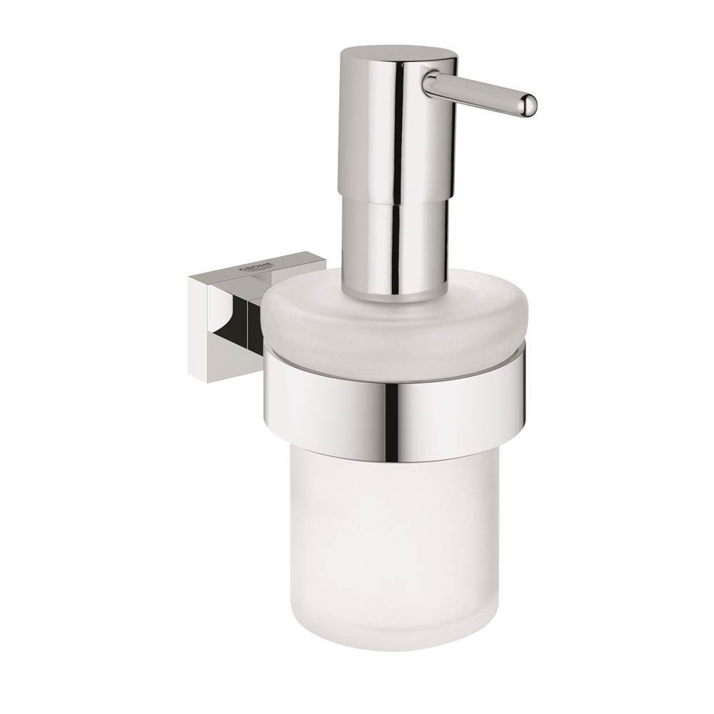 Essentials Cube Soap Dispenser with Holder-shop