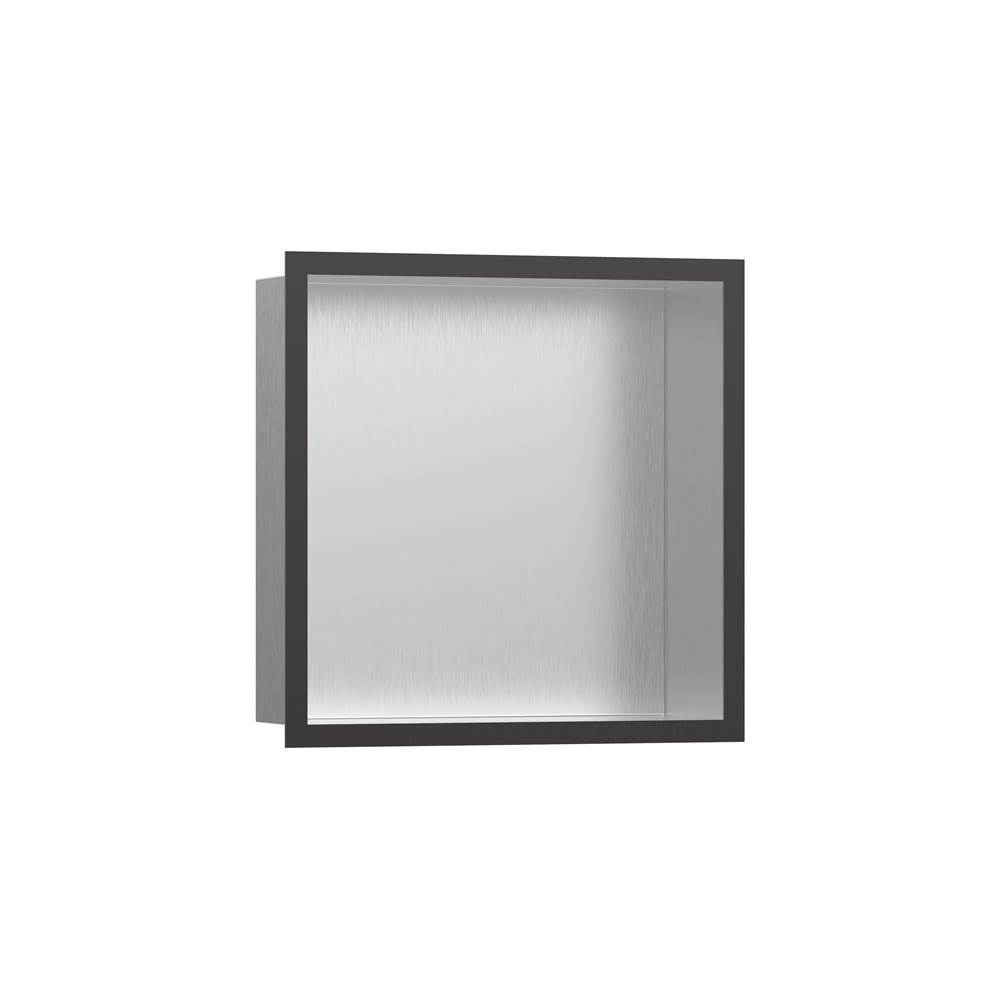 Wall Niche Brushed Stainless Steel With Design Frame 12''X 12-shop