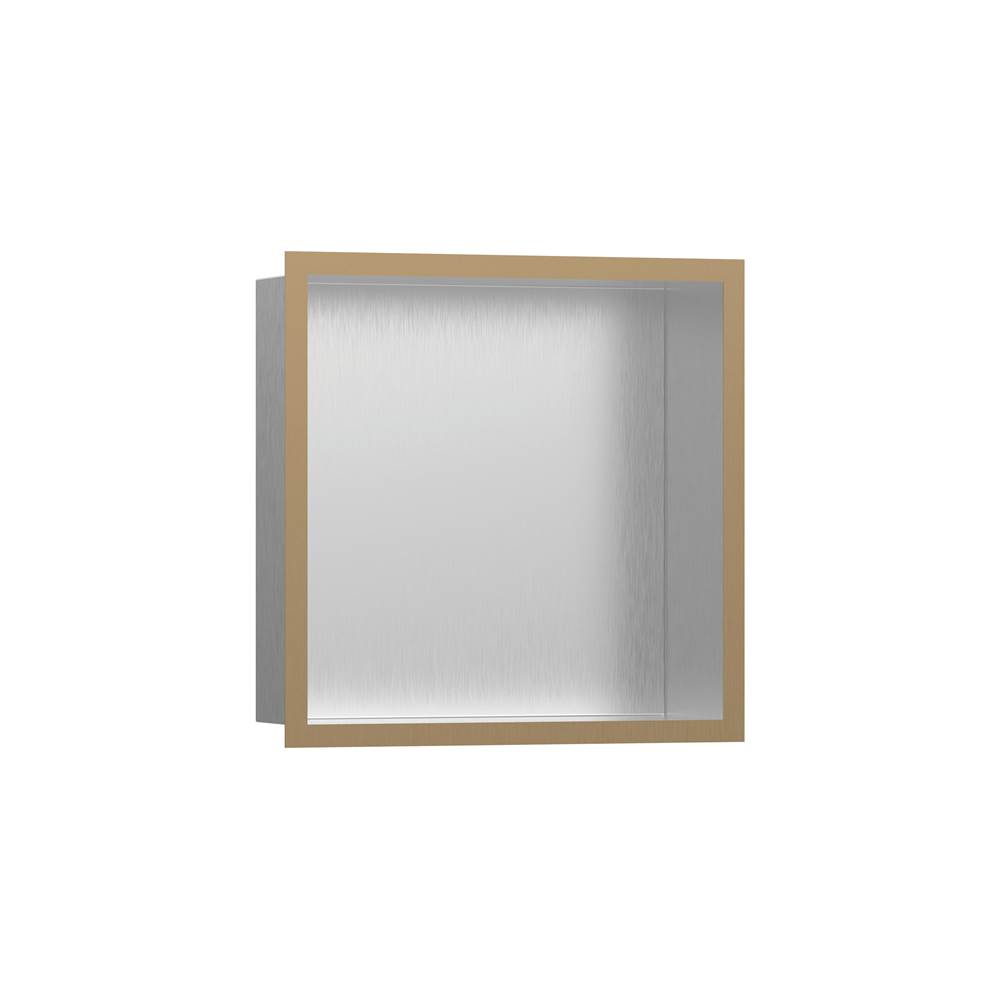 Wall Niche Brushed Stainless Steel With Design Frame 12''X 12-shop