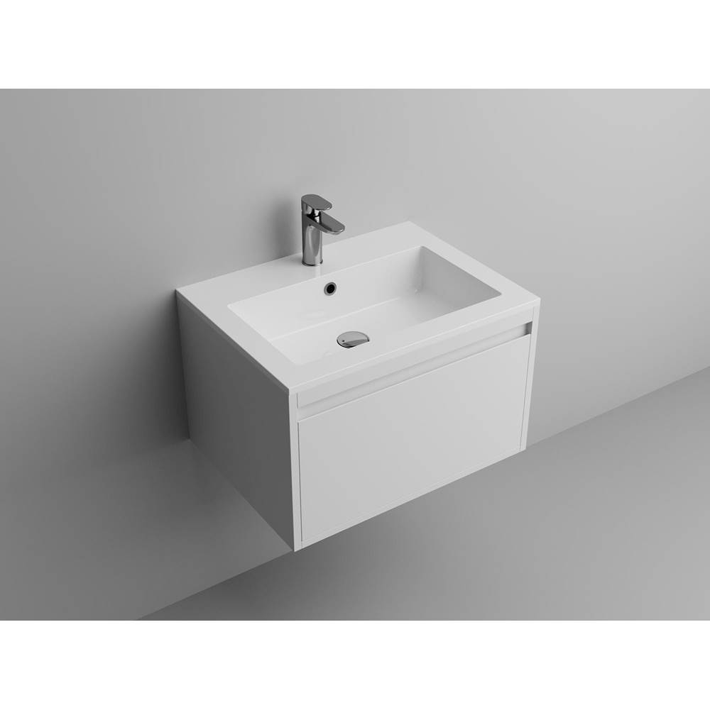 ICO Bath Square 24'' Vanity Sink Top - Gloss White-shop