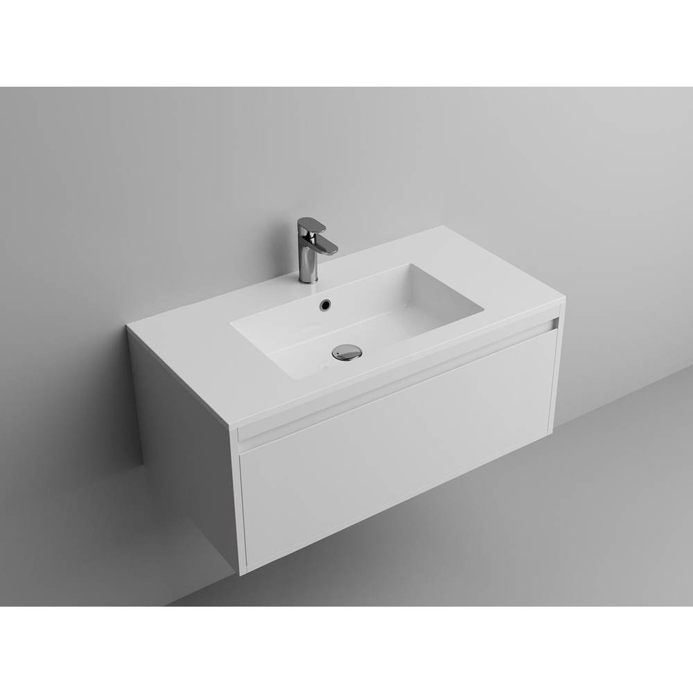 ICO Bath Square 36'' Vanity Sink Top - Gloss White-shop