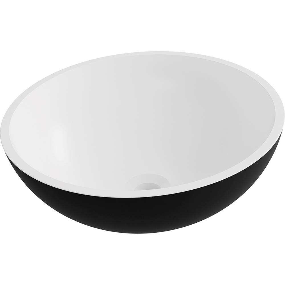 ICO Bath Gabrielli Vessel Sink - Matte White/Matte Black-shop