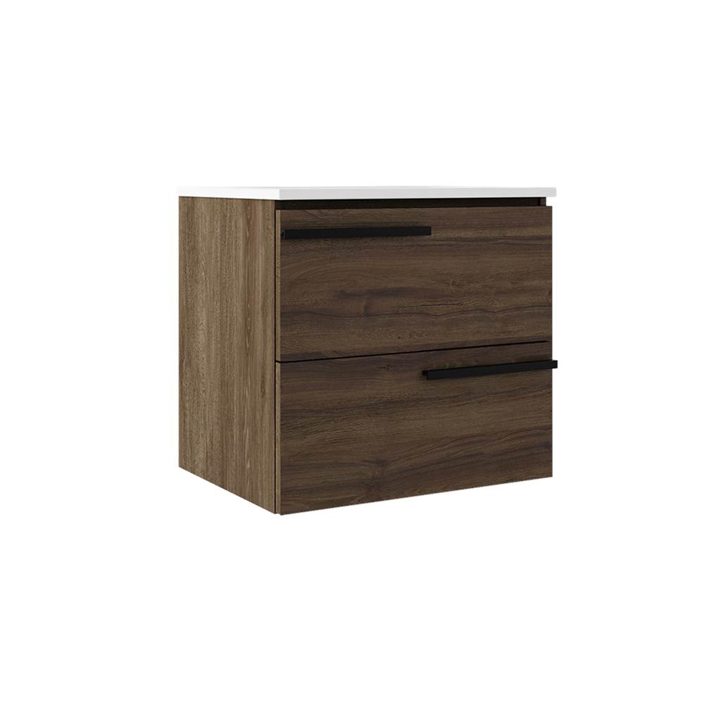 ICO Bath Accent 24'' Two Drawer Wall-Mounted Vanity - Dark Walnut-related