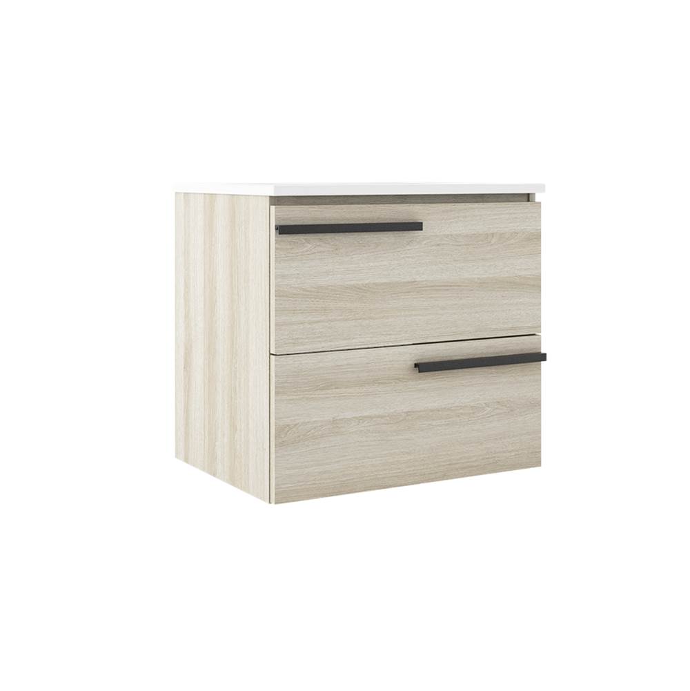 ICO Bath Accent 24'' Two Drawer Wall-Mounted Vanity - White Oak-shop