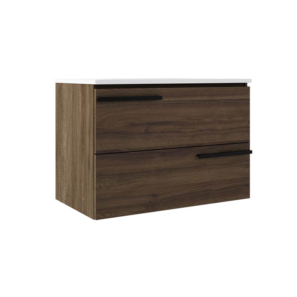 ICO Bath Accent 31'' Two Drawer Wall-Mounted Vanity - Dark Walnut-related