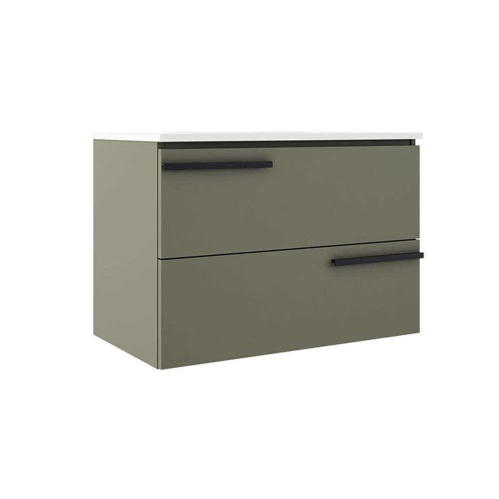 ICO Bath Accent 31'' Two Drawer Wall-Mounted Vanity - Sage Green-shop