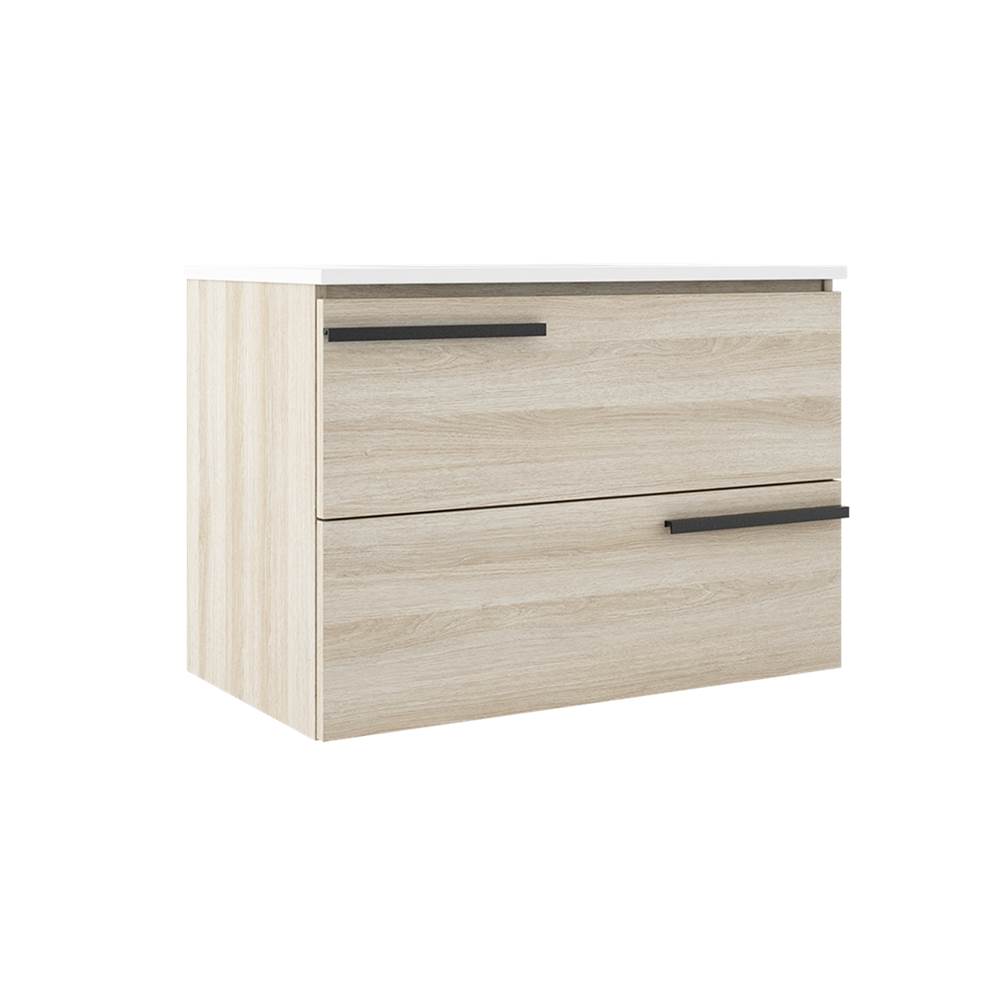 ICO Bath Accent 31'' Two Drawer Wall-Mounted Vanity - White Oak-related