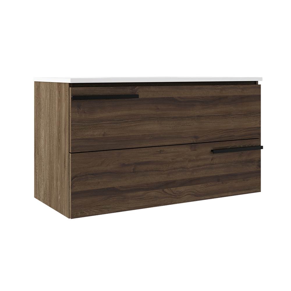 ICO Bath Accent 36'' Two Drawer Wall-Mounted Vanity - Dark Walnut-related