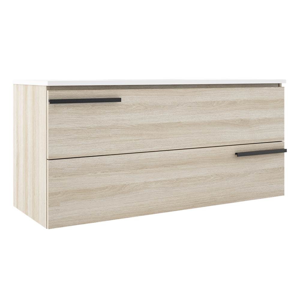 ICO Bath Accent 48'' Two Drawer Wall-Mounted Vanity - White Oak-shop