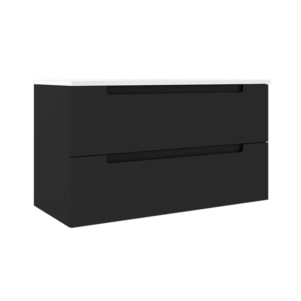 ICO Bath Coda 36'' Two Drawer Wall-Mounted Vanity - Matte Black-related