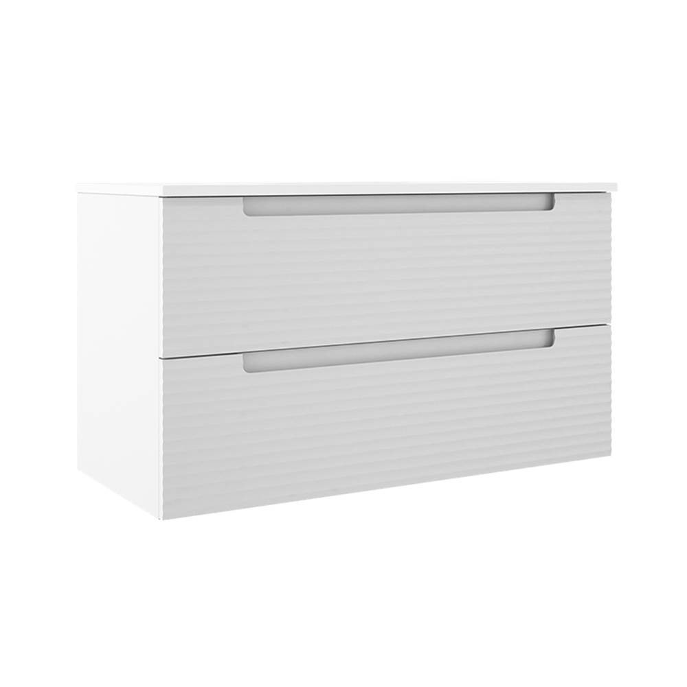 ICO Bath Coda 36'' Two Drawer Wall-Mounted Vanity - Matte White Ripple-related