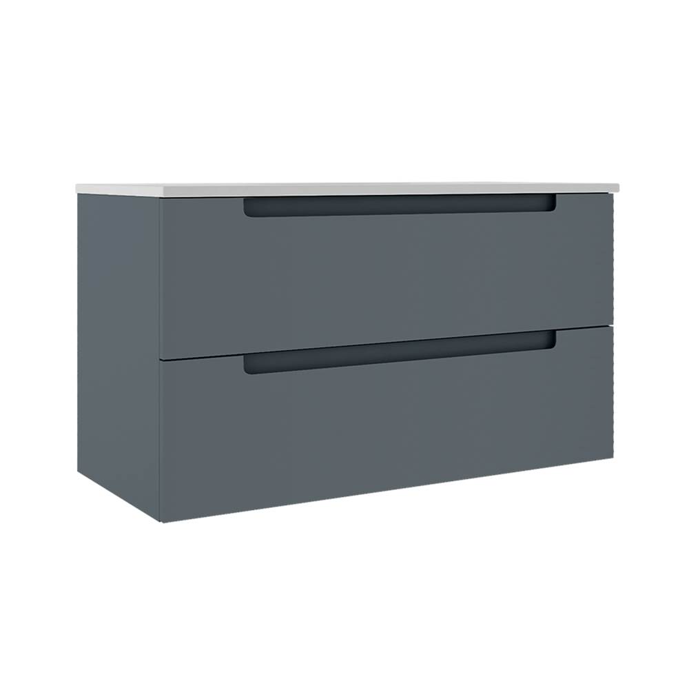 ICO Bath Coda 36'' Two Drawer Wall-Mounted Vanity - Steel Blue-related