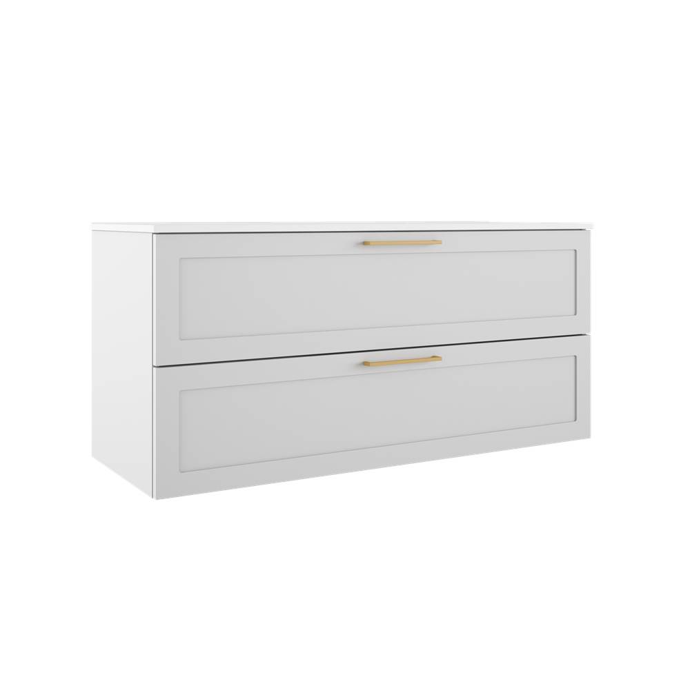 ICO Bath Rhythm 48'' Two Drawer Wall-Mounted Vanity - Matte White-shop