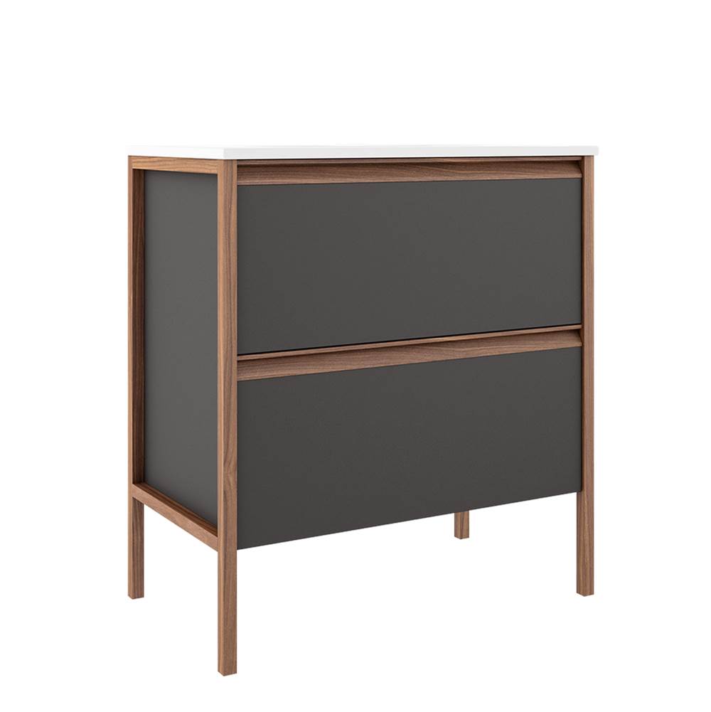 ICO Bath Tempo 31'' Two Drawer Freestanding Vanity - Ash Grey-shop