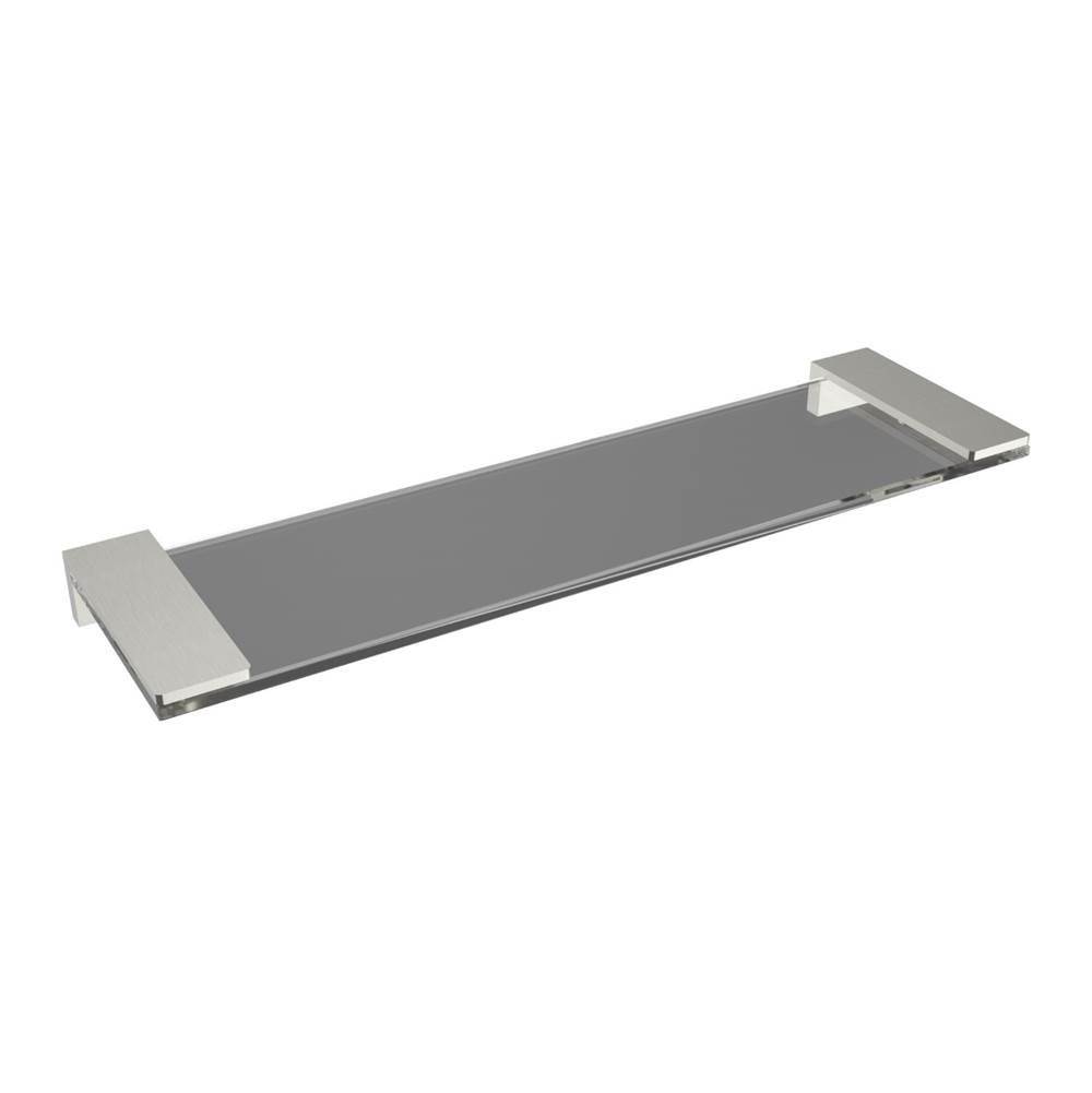 ICO Bath Ash Glass Shelf - Brushed Nickel-related