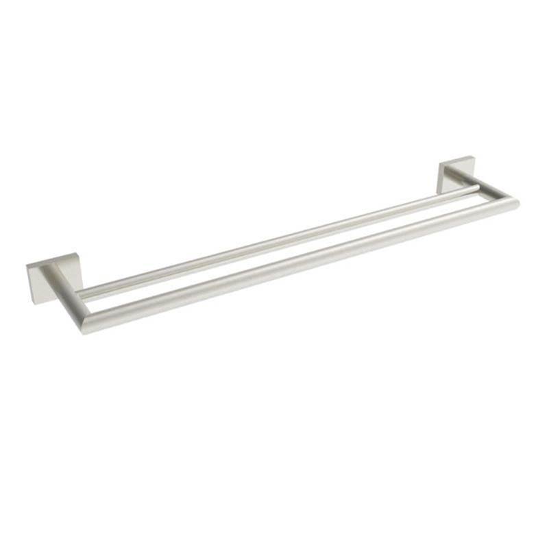 ICO Bath Crater 24'' Double Towel Bar - Brushed Nickel-shop