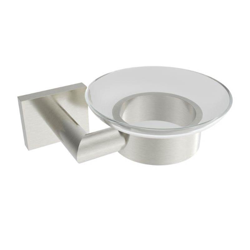 ICO Bath Crater Glass Soap Dish - Brushed Nickel-related