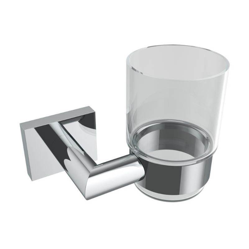 ICO Bath Crater Glass Tumbler - Chrome-shop