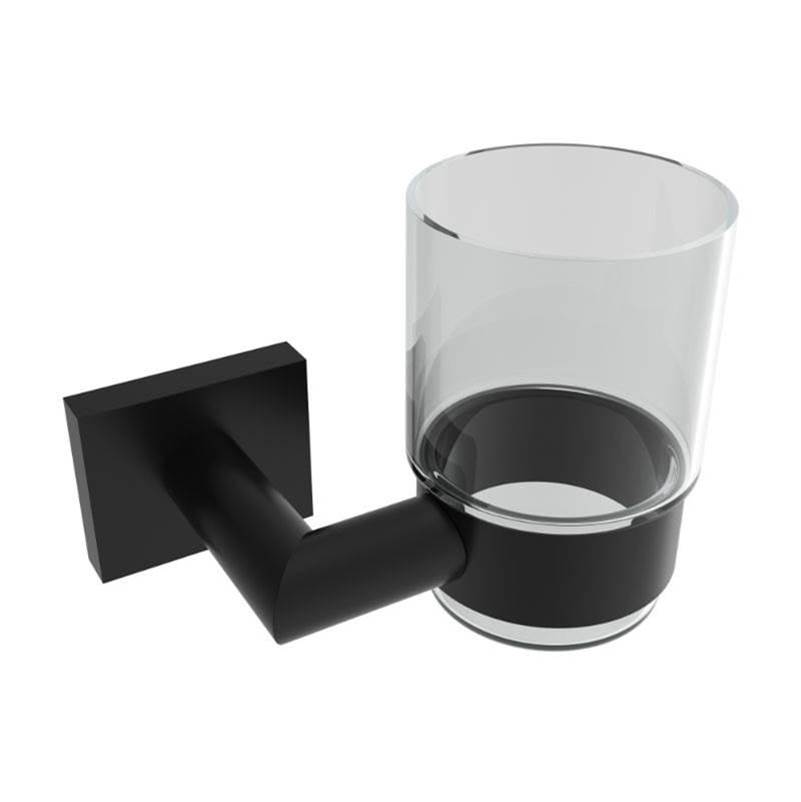 ICO Bath Crater Glass Tumbler - Matte Black-related