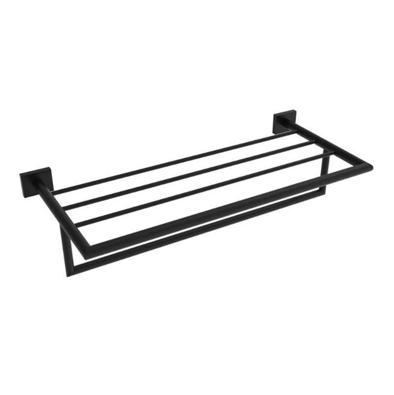 ICO Bath Crater Towel Shelf With Bar - Matte Black-related
