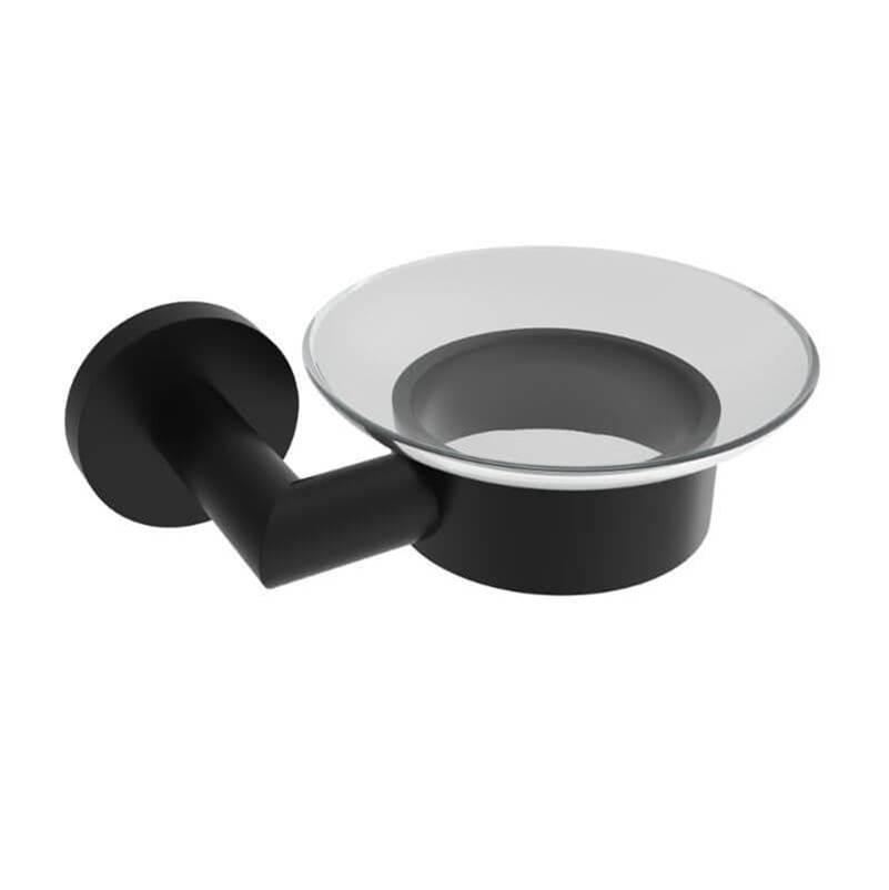 ICO Bath Summit Glass Soap Dish - Matte Black-shop