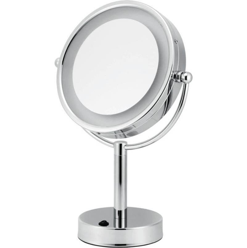 ICO Bath 8.5'' Double Sided Lighted Freestanding Mirror - Chrome-shop