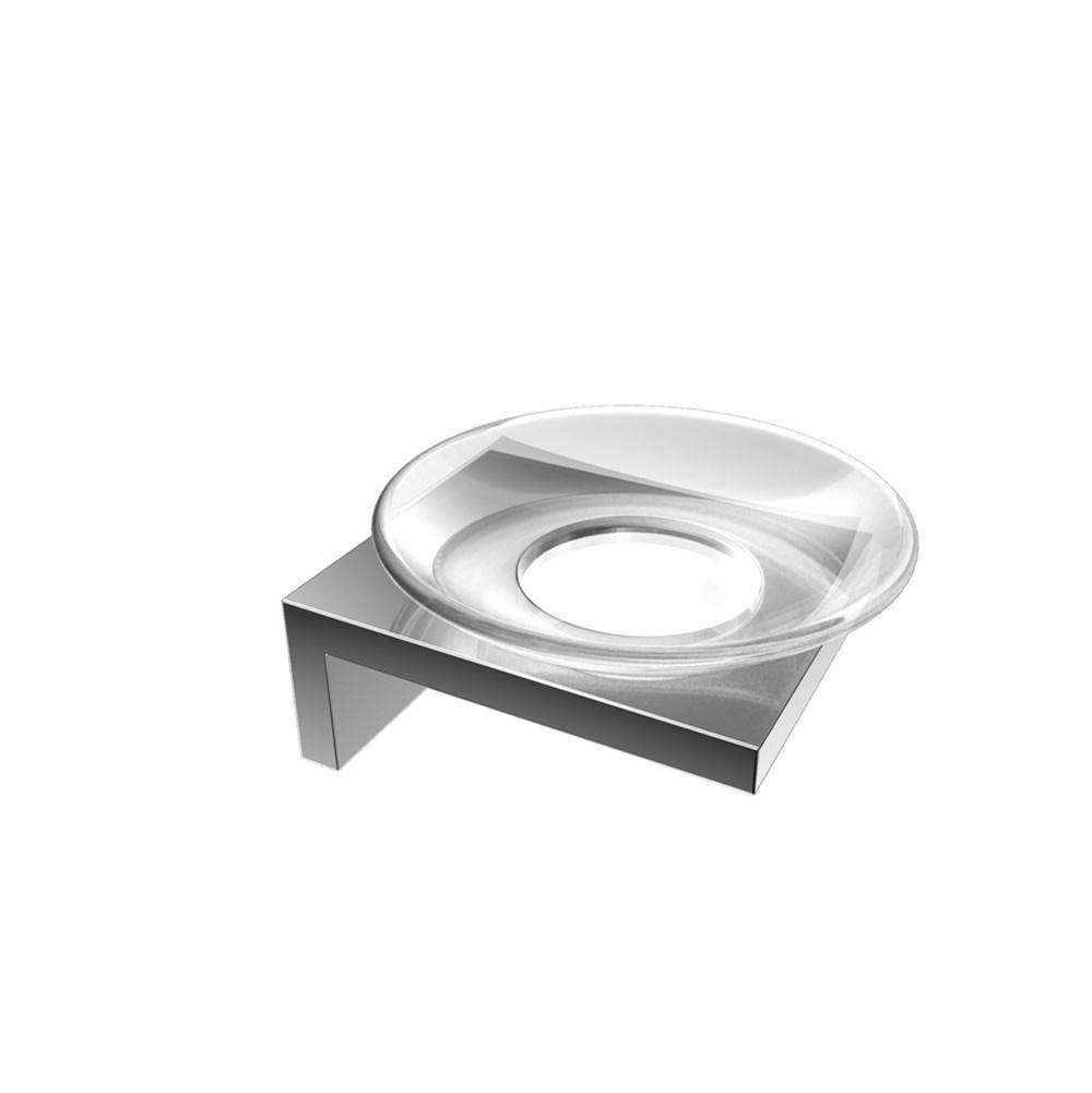 ICO Bath Erupt Glass Soap Dish - Chrome-shop