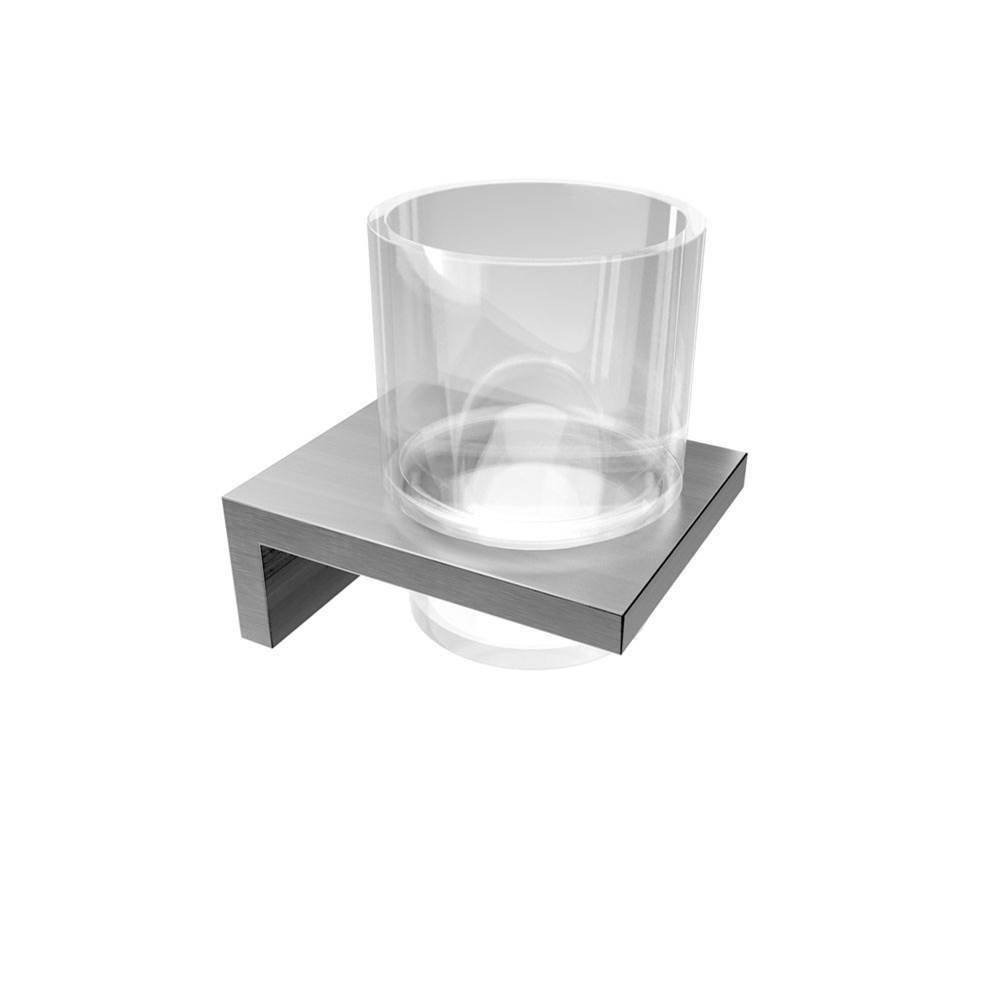 ICO Bath Erupt Glass Tumbler - Brushed Nickel-related