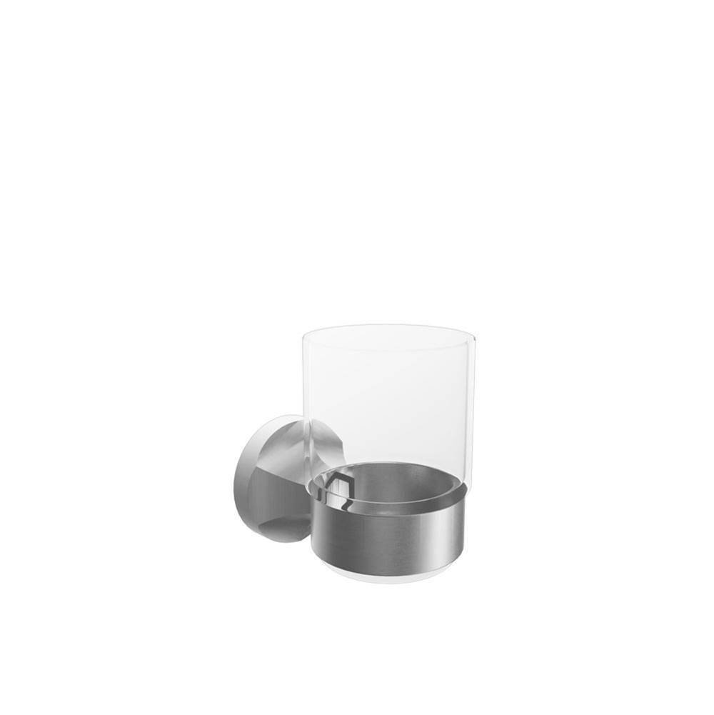 ICO Bath Magma Glass Tumbler - Brushed Nickel-shop