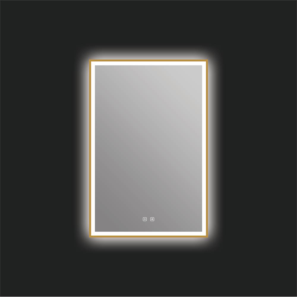 ICO Bath Eden 24'' x 36'' LED Mirror - Brushed Gold-shop