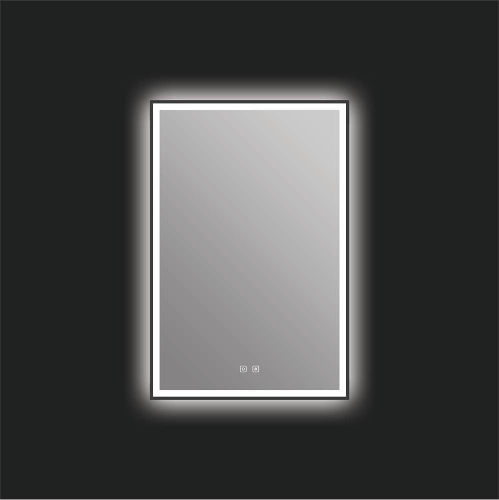 ICO Bath Eden 24'' x 36'' LED Mirror - Matte Black-shop