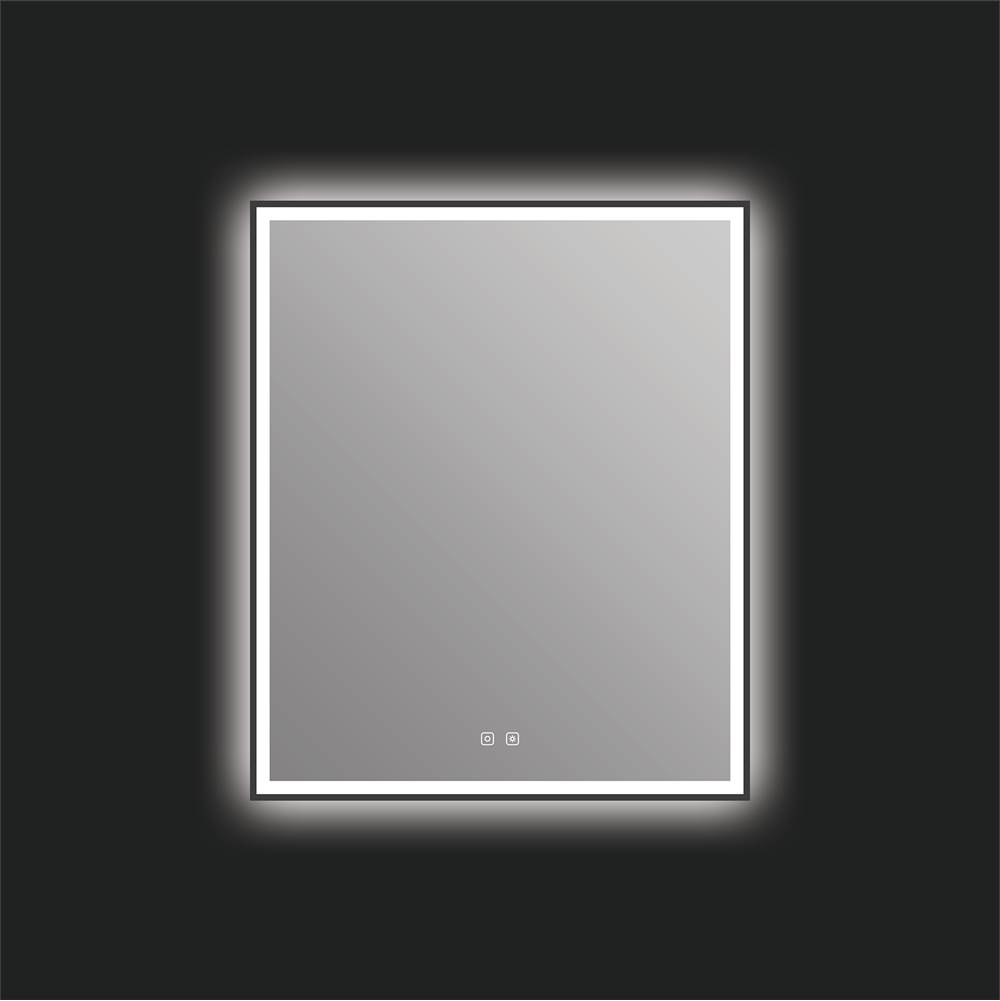 ICO Bath Eden 30'' x 36'' LED Mirror - Matte Black-shop