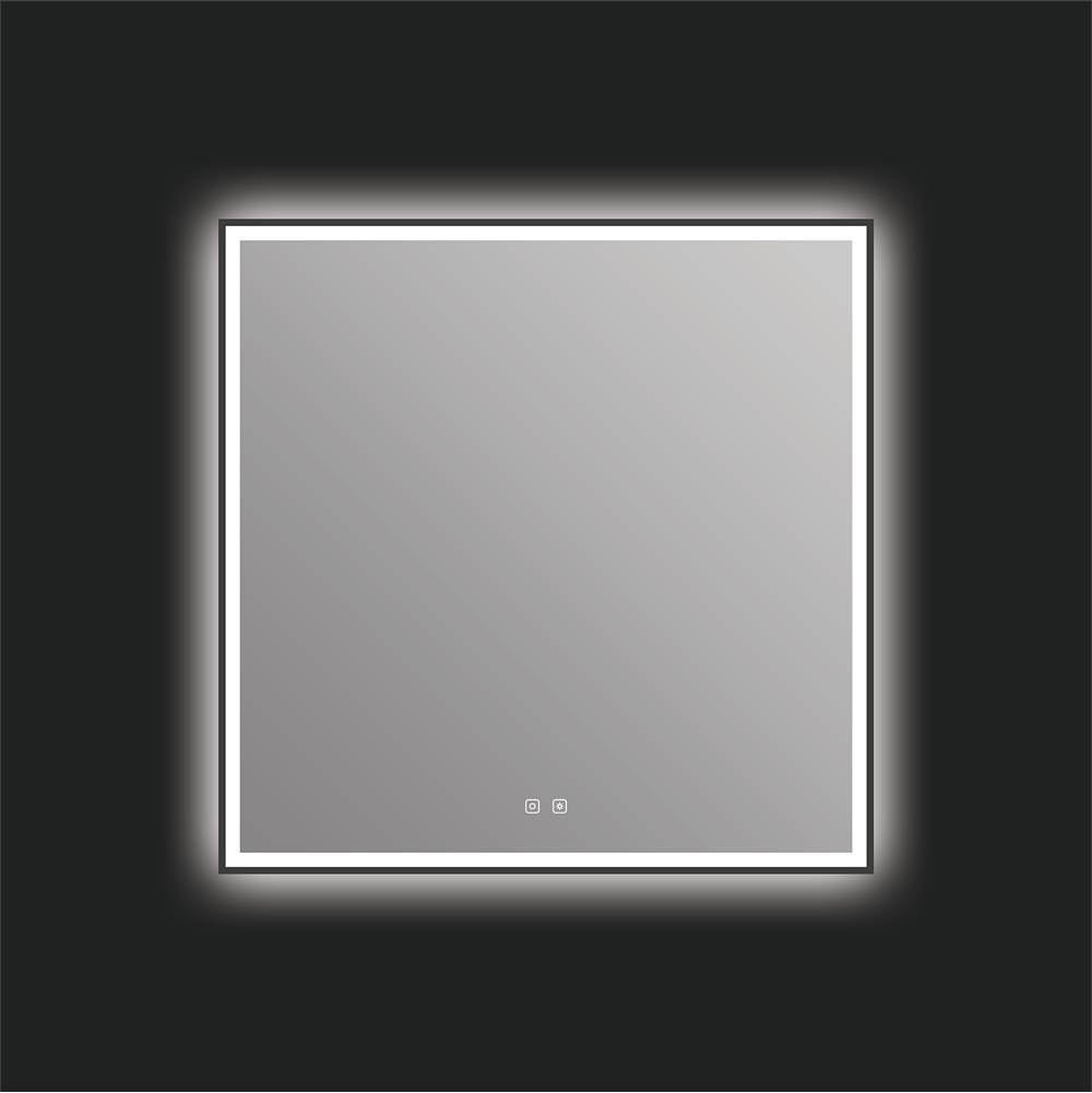ICO Bath Eden 36'' x 36'' LED Mirror - Matte Black-shop