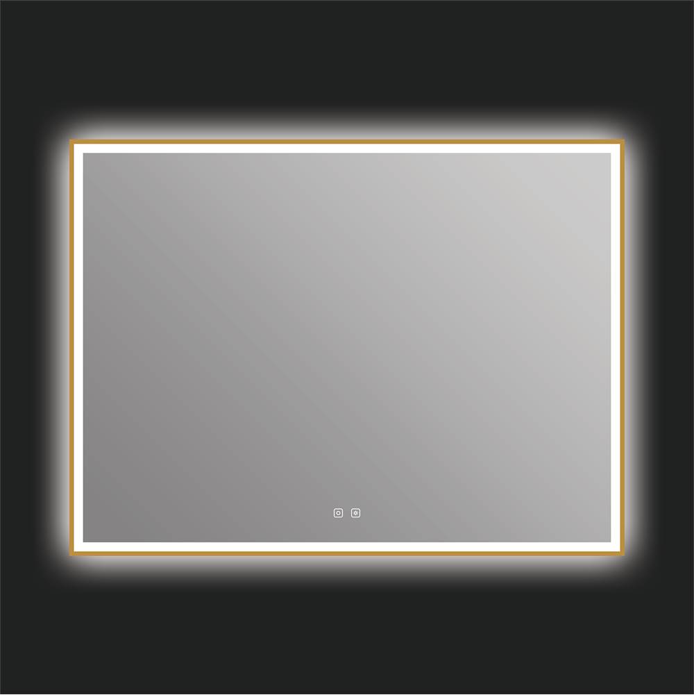 ICO Bath Eden 48'' x 36'' LED Mirror - Brushed Gold-shop