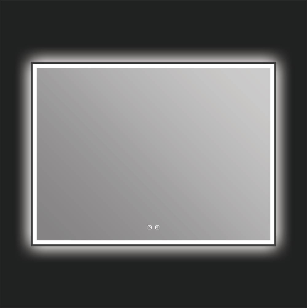 ICO Bath Eden 48'' x 36'' LED Mirror - Matte Black-shop