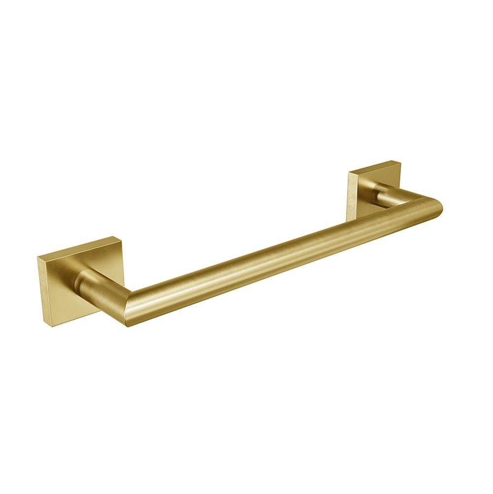 ICO Bath Crater 12'' Towel Bar - PVD Brushed Gold-shop