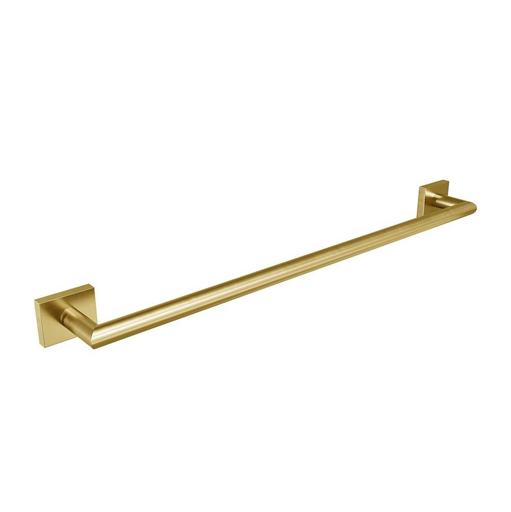 ICO Bath Crater 24'' Towel Bar - PVD Brushed Gold-shop