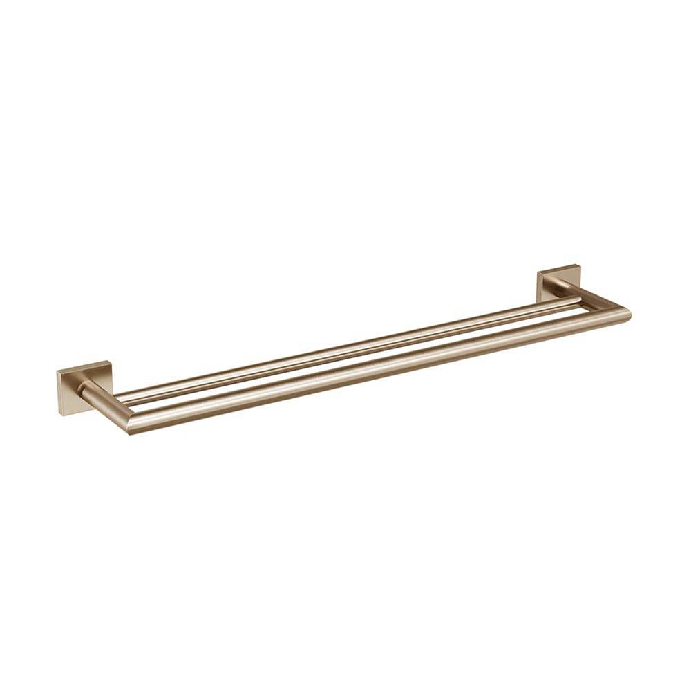 ICO Bath Crater 24'' Double Towel Bar - PVD Brushed Bronze-shop