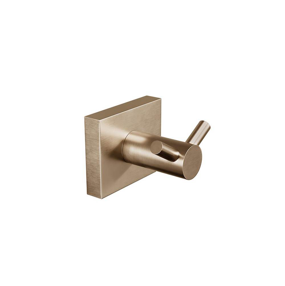 ICO Bath Crater Double Towel Hook - PVD Brushed Bronze-shop