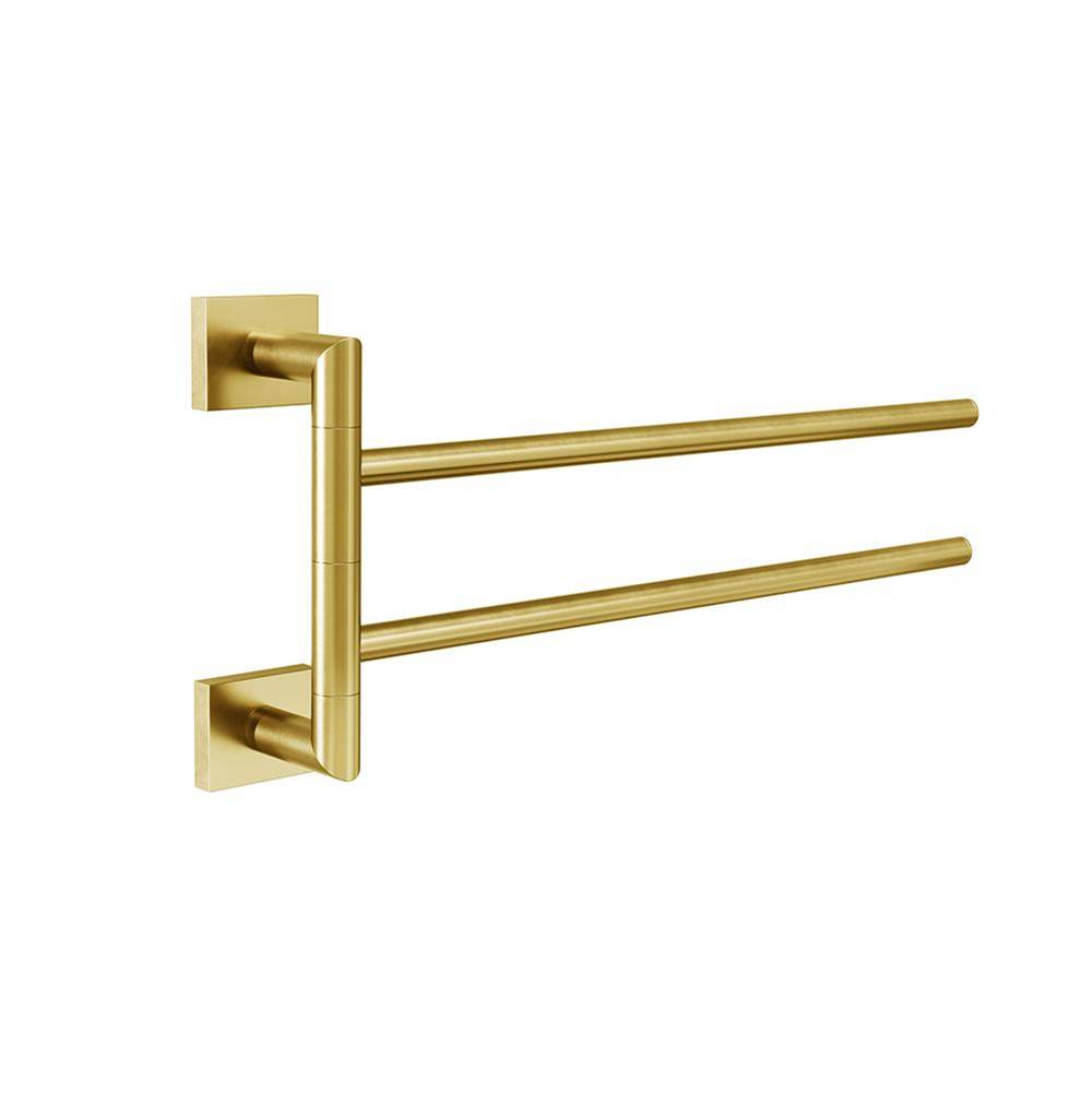 ICO Bath Crater Swivelling Towel Bar - PVD Brushed Gold-related