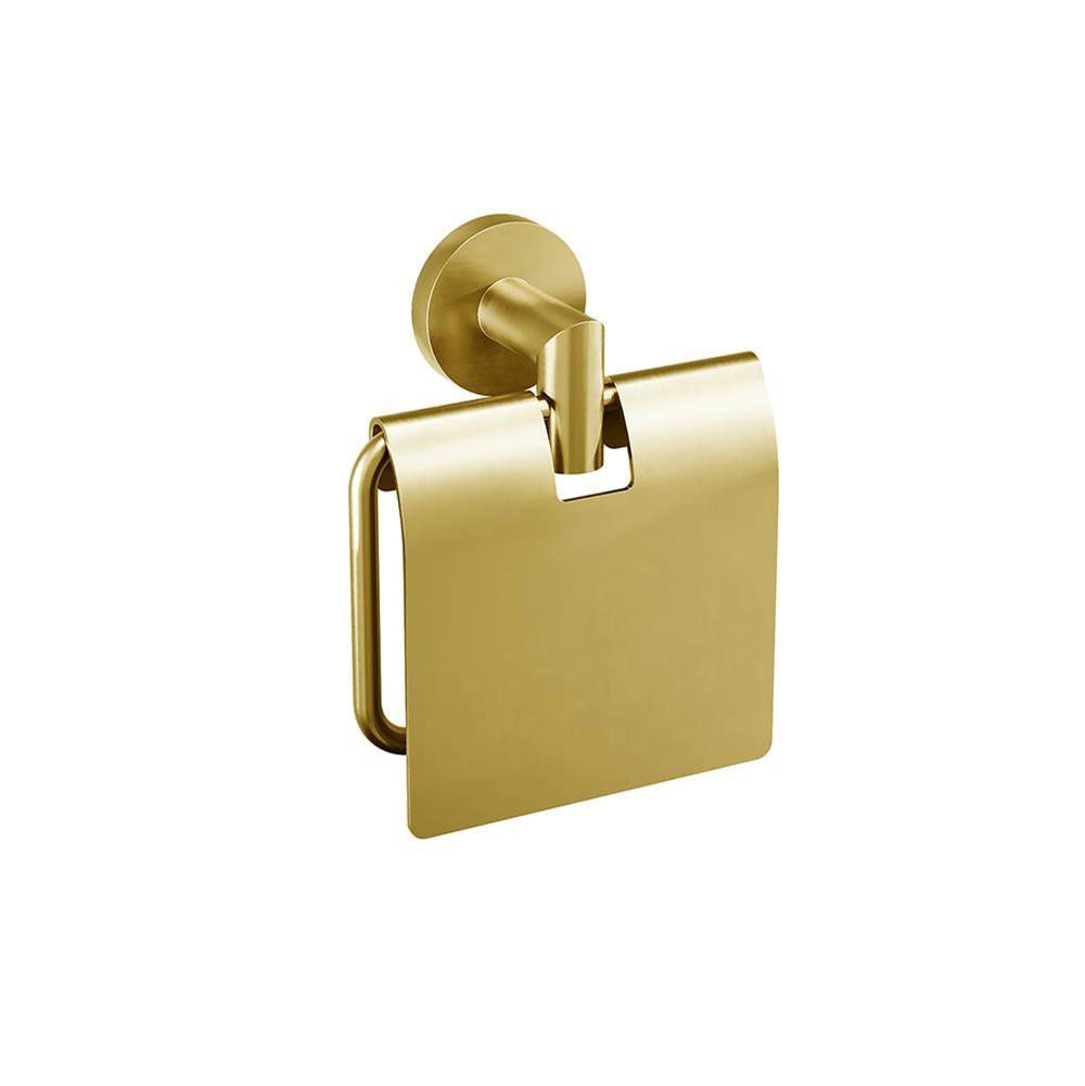 ICO Bath Summit Toilet Paper Holder With Cover - PVD Brushed Gold-related
