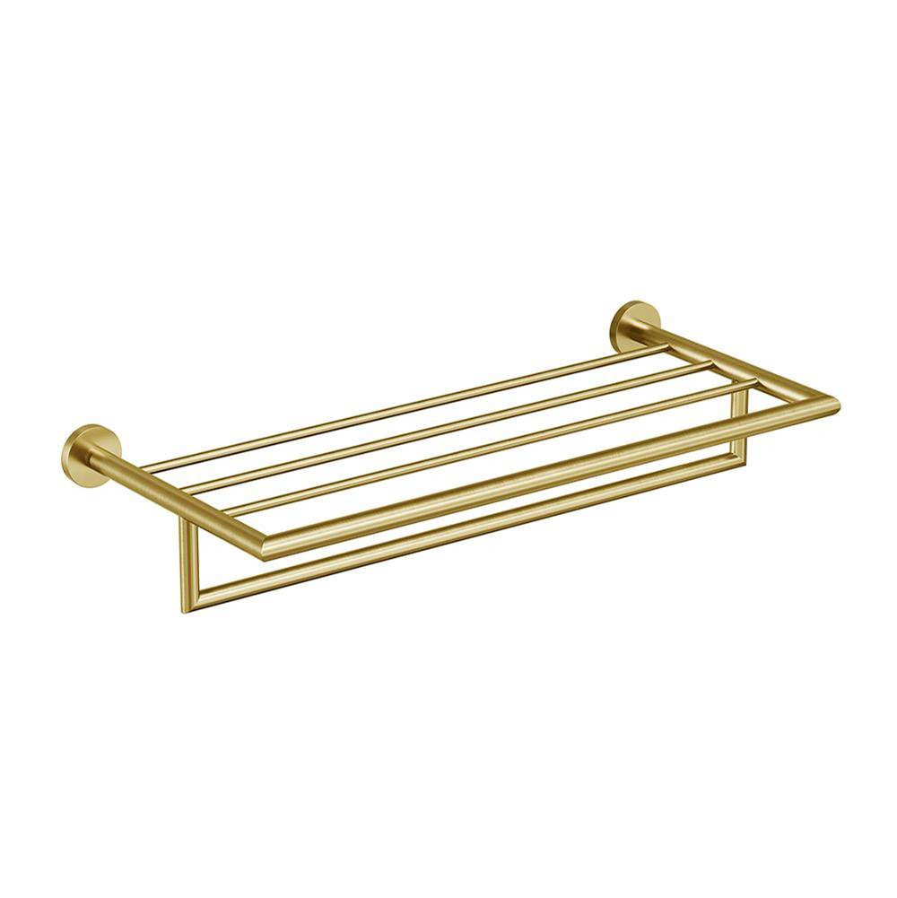 ICO Bath Summit Towel Shelf With Bar - PVD Brushed Gold-related